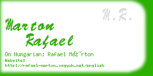 marton rafael business card